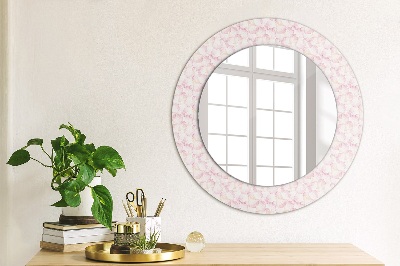 Miroir rond cadre imprimé Pétales de fleurs