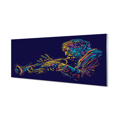 Tableaux sur verre acrylique Homme trompette