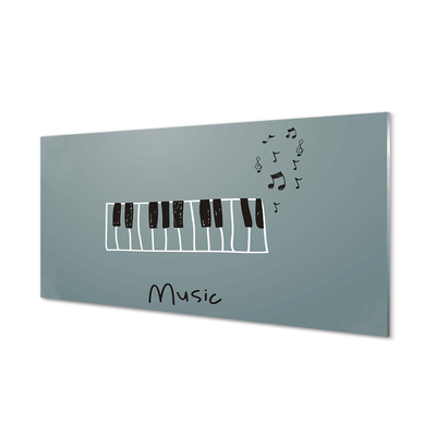 Tableaux sur verre acrylique Notes de piano