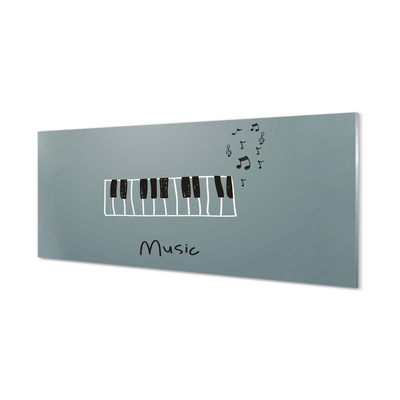 Tableaux sur verre acrylique Notes de piano