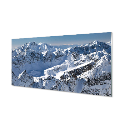 Tableaux sur verre acrylique Montagne hiver