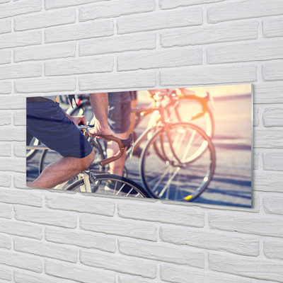 Tableaux sur verre acrylique Les cyclistes