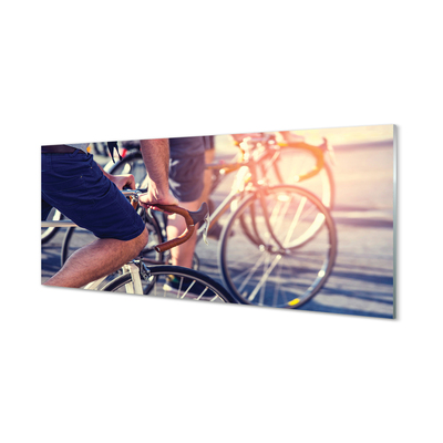 Tableaux sur verre acrylique Les cyclistes