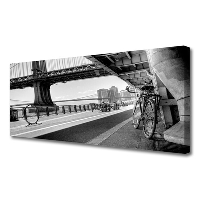 Photo sur toile Vélo pont architecture gris