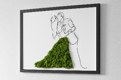 Tableau mousse végétale Couple dansant