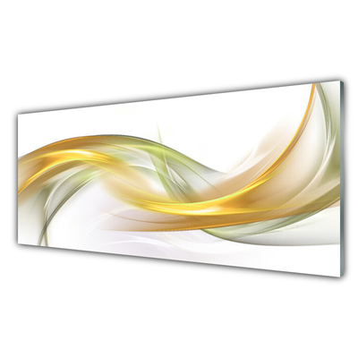 Image sur verre Tableau Abstrait art or jaune