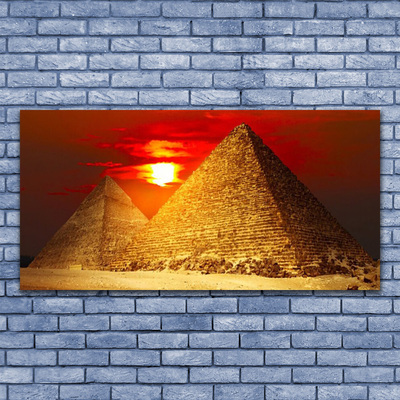 Image sur verre Tableau Pyramides architecture jaune