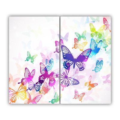 Protège plaque à induction Papillons colorés