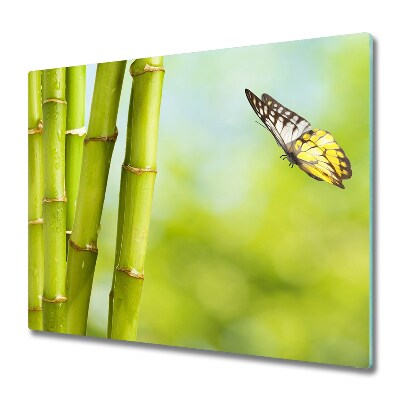 Protège plaque à induction Bambou et papillon