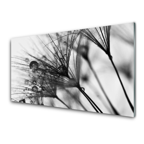 Tableaux sur verre acrylique Abstrait floral gris