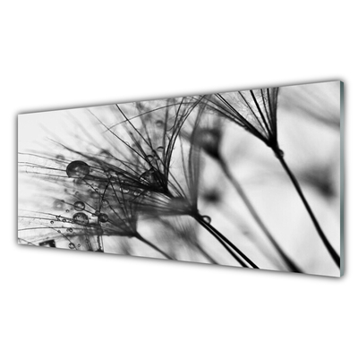 Tableaux sur verre acrylique Abstrait floral gris