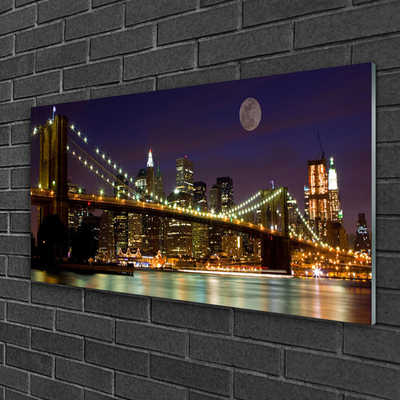 Tableaux sur verre acrylique Pont architecture brun violet