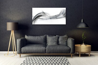 Image sur verre acrylique Abstrait art gris blanc