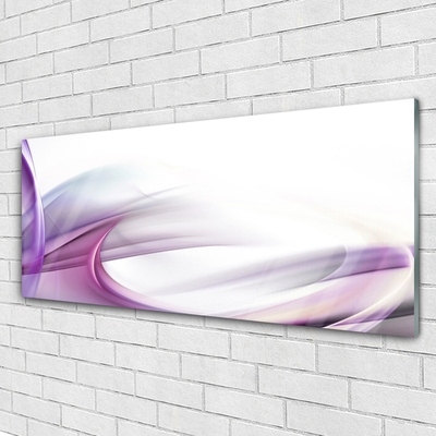 Image sur verre acrylique Abstrait art rose blanc