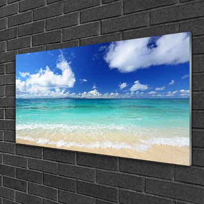 Image sur verre acrylique Mer paysage bleu