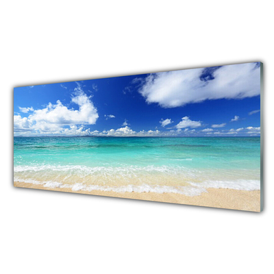 Image sur verre acrylique Mer paysage bleu
