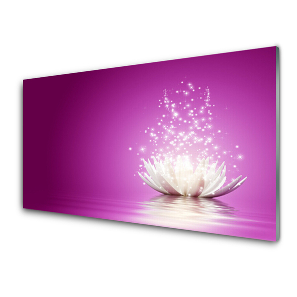 Crédence de cuisine en verre Fleur de lotus floral violet