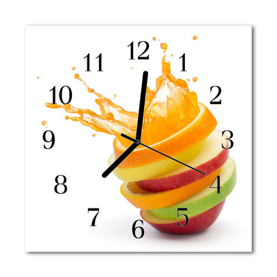 Horloge murale en verre Fruits