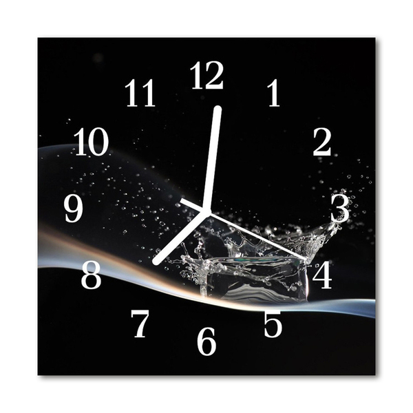 Horloge murale en verre Eau