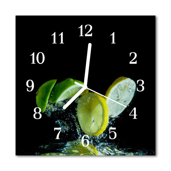 Horloge murale en verre Citron vert