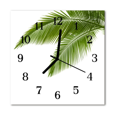 Horloge murale en verre Feuilles de palmier