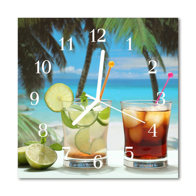 Horloge murale en verre Cocktail