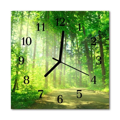 Horloge murale en verre Nature de la forêt