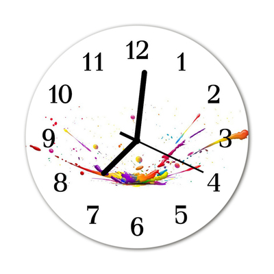 Horloge murale en verre Tache